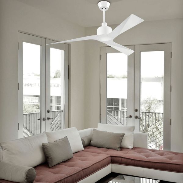 Ventilador de techo blanco sin luz Mogan ambiente
