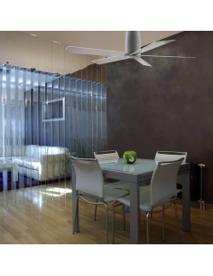 Ventilador de teto Rodas branco com 5 pás 2