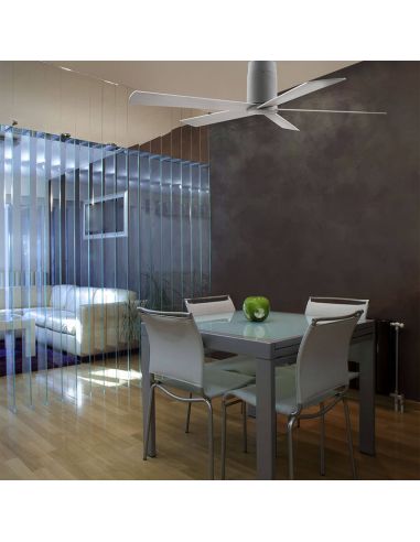 Ventilateur de plafond Rodas blanc avec 5 pales d'ambiance