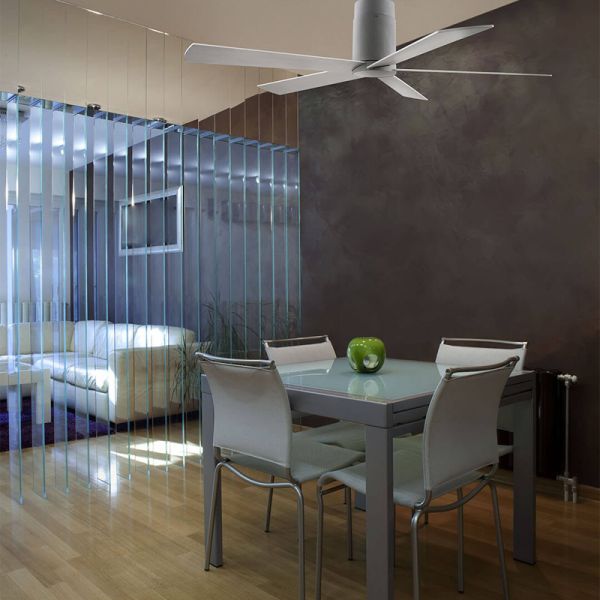 Ventilateur de plafond Rodas blanc avec 5 pales d'ambiance