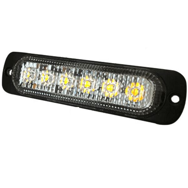 Barra LED Estroboscópica 6 Leds IP67 19 Flash Ambar 247 | LeonLeds