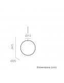 Lampe suspendue d'extérieur Pianeta Ø25cm 1xE27 mesures