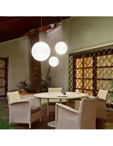 Candeeiro suspenso exterior Pianeta médio Ø35cm 1xE27 ambiente