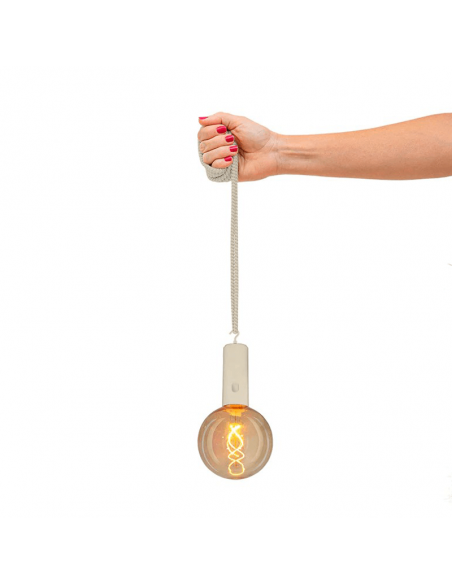 EDY G125 Bege portátil multifuncional sem fio vintage lâmpada