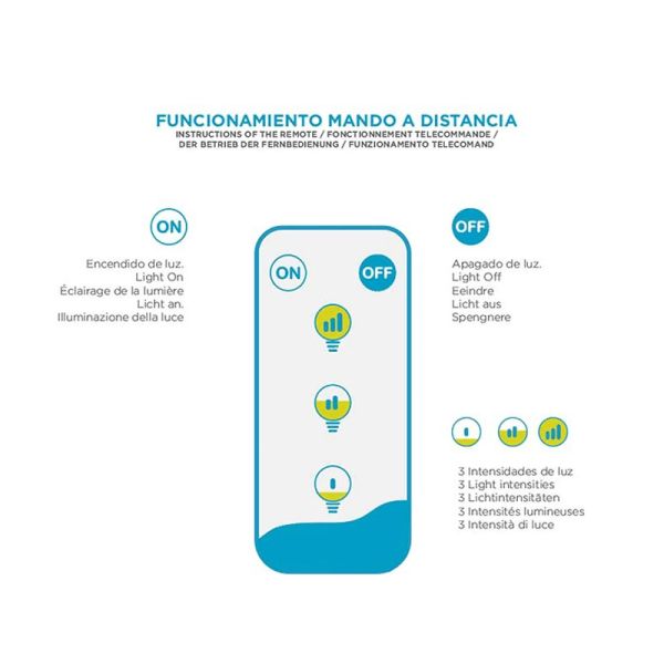 Ampoule vintage portable sans fil EDY G125 télécommande
