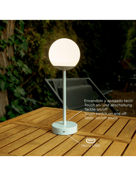 Candeeiro de mesa portátil e recarregável Norai Slim 30