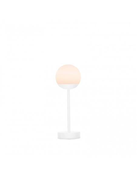 Lámpara de mesa portátil y recargable Norai Slim 30 blanca