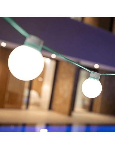 Guirlande lumineuse LED d'extérieur Bruna avec câble ou rechargeable 8m