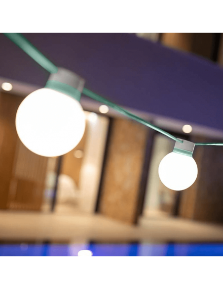 Guirlande lumineuse LED d'extérieur Bruna avec câble ou rechargeable 8m