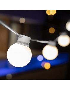 Guirnalda LED exterior Bruna con cable o recargable 8m 2