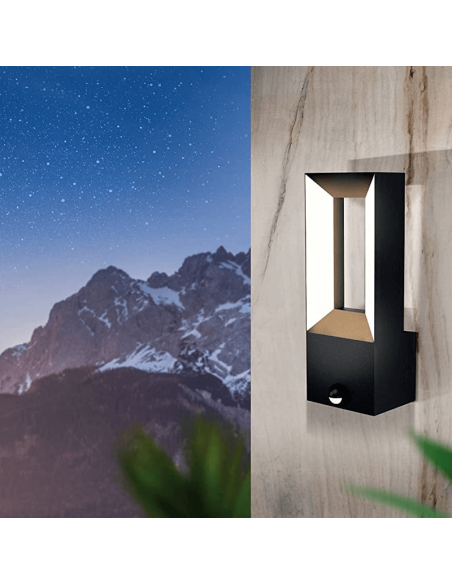 Riforano Eglo LED luz de parede ao ar livre com sensor de ambiente