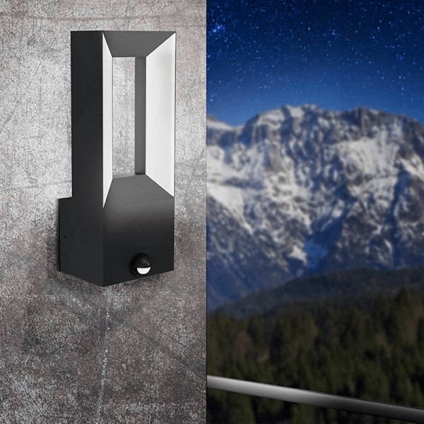 Riforano Eglo LED luz de parede ao ar livre com sensor de ambiente