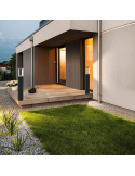 Baliza de pie Riforano LED antracita de exterior ambiente