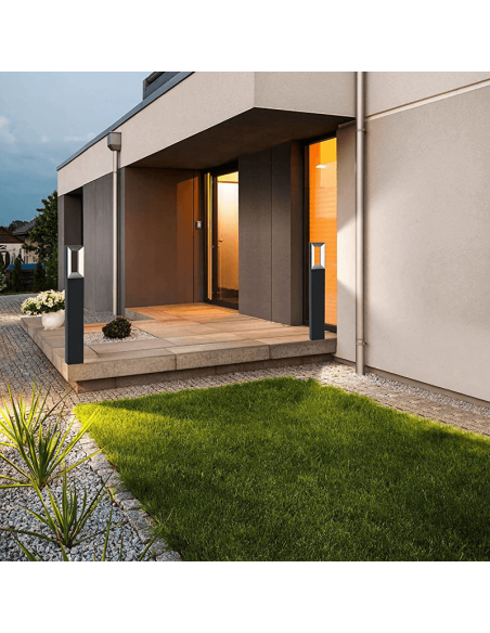 Baliza de pie Riforano LED antracita de exterior ambiente