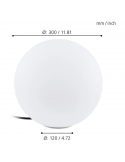 Bola LED de exterior Monterolo IP65 talla S