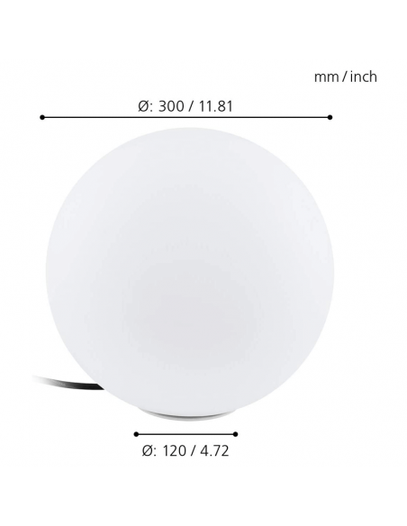 Bola LED de exterior Monterolo IP65 talla S