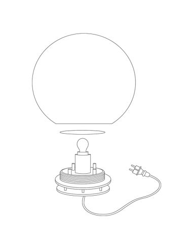 Bola LED exterior Monterolo IP65 montagem