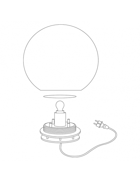 Bola LED exterior Monterolo IP65 montagem