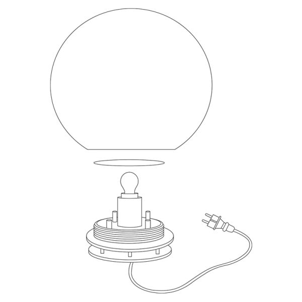 Bola LED exterior Monterolo IP65 montagem