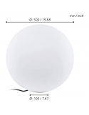 Bola LED de exterior Monterolo IP65 talla L