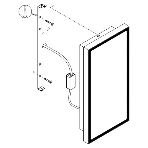 Aplique LED de pared exterior potente...