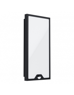 Aplique LED de pared exterior potente pequeño Casazza con sensor