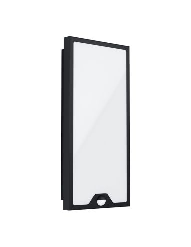 Aplique LED de pared exterior potente pequeño Casazza con sensor