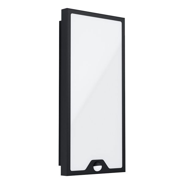 Aplique LED de pared exterior potente pequeño Casazza con sensor