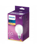 Ampoule Globe G93 E27 7W - 60W 2700K Verre Opaque Philips | leonleds