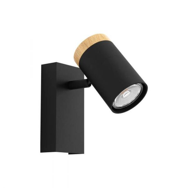Aplique LED Cartagena moderno de acero y madera