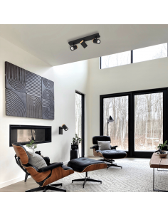 Aplique LED Cartagena moderno de acero y madera 2