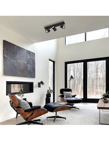 Fita LED preta 3xGU10 Ambiente Cartagena