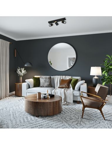 Regleta LED negra 3xGU10 Cartagena ambiente Eglo