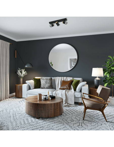 Fita LED preta 3xGU10 Cartagena ambiente Eglo