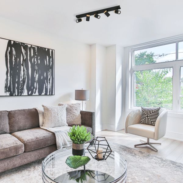 Grande faixa preta de holofotes Ambiente Cartagena 5xGU10