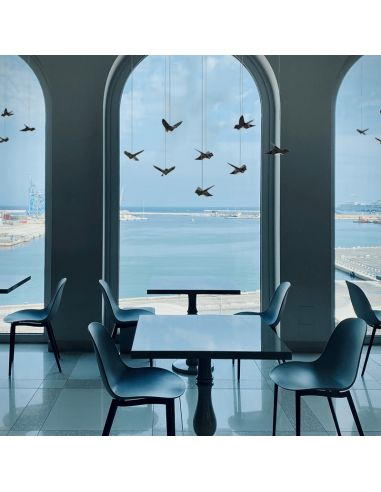 Lámpara colgante LED Paratebueno con pájaros decorativos ambiente