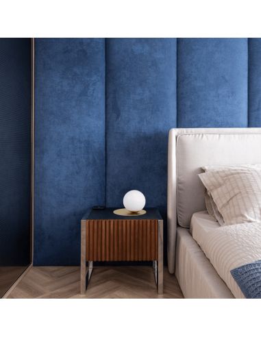 Lámpara de mesa minimalista dorada Arenales 1xE27 ambiente