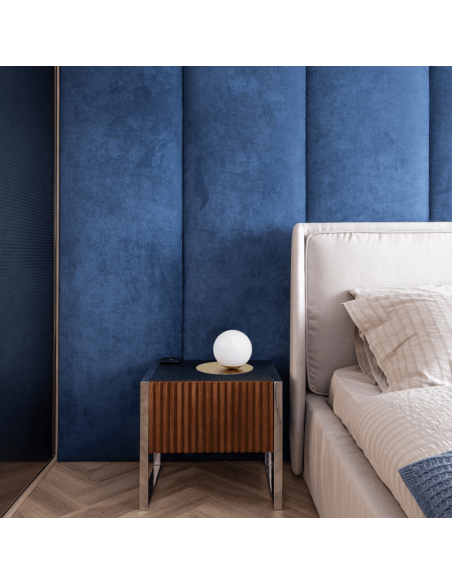 Lámpara de mesa minimalista dorada Arenales 1xE27 ambiente