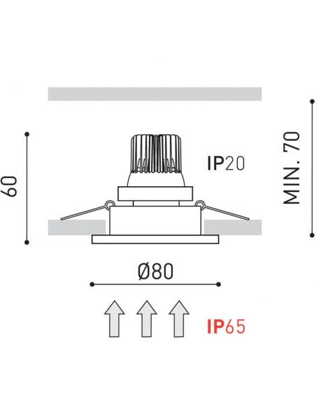 Dimensions Baht ArkosLight | Éclairage LeonLeds