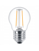 Bombilla LED esferica G45 con rosca E27 de Filamento 2W - 25W Philips | LeonLeds