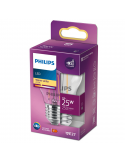 Bombilla LED esferica G45 con rosca E27 de Filamento 2W - 25W Philips | LeonLeds