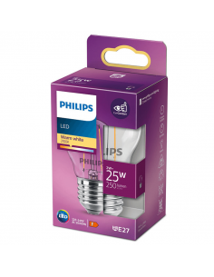 Bombilla LED esferica G45 con rosca E27 de Filamento 2W - 25W Philips | LeonLeds