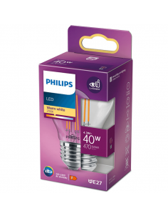 Lâmpada LED esférica Filamento G45 4,3W - 40W 2700k Philips | leonleds