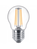 Bombilla LED esferica G45 de filamento 4,3W - 40W Philips | LeonLeds