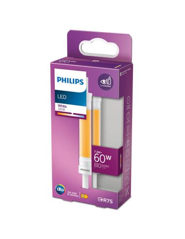 Ampoule LED R7S 118mm 7.2W - 60W Philips 3000K | leonleds