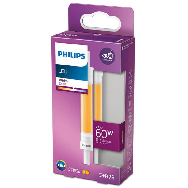 Bombilla LED R7S 118mm 7.2W - 60W Philips 3000K | LeonLeds
