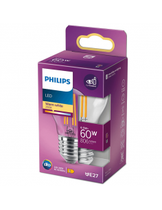 Bombilla LED Esférica G45 con rosca E27 de Filamento 6,5W – 60W 2700K | LeonLeds