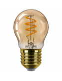 Ampoule LED G45 à intensité variable avec E27 Gold Vintage Style 2.6W - 15W Classic Gold Philips | leonleds