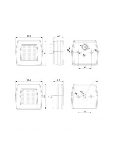Piloto delantero LED Posicion intermitente Homologado Fristom FT-125 12v 24v | LeonLeds Iluminación 2