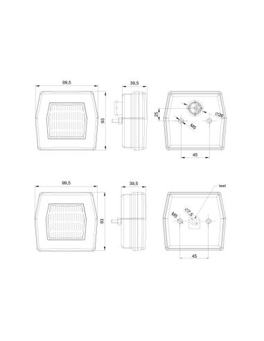 Piloto delantero LED Posicion intermitente Homologado Fristom FT-125 12v 24v | LeonLeds Iluminación